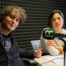 Antonio Centeno y Clara Serra en el estudio de radio