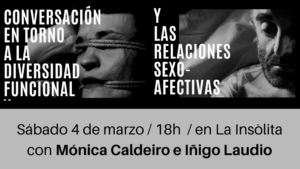 Cartel del evento con las fotos de Mónica Caldeiro e Iñigo Laudio
